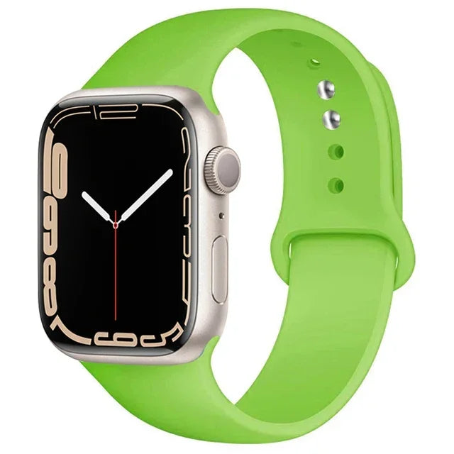 Silicone band For Apple Watch band 46mm 44mm 45mm 40mm 41mm 42mm 38mm 49mm sport band Apple Watch Series 11 10 9 8 7 6 5 SE Ultra3