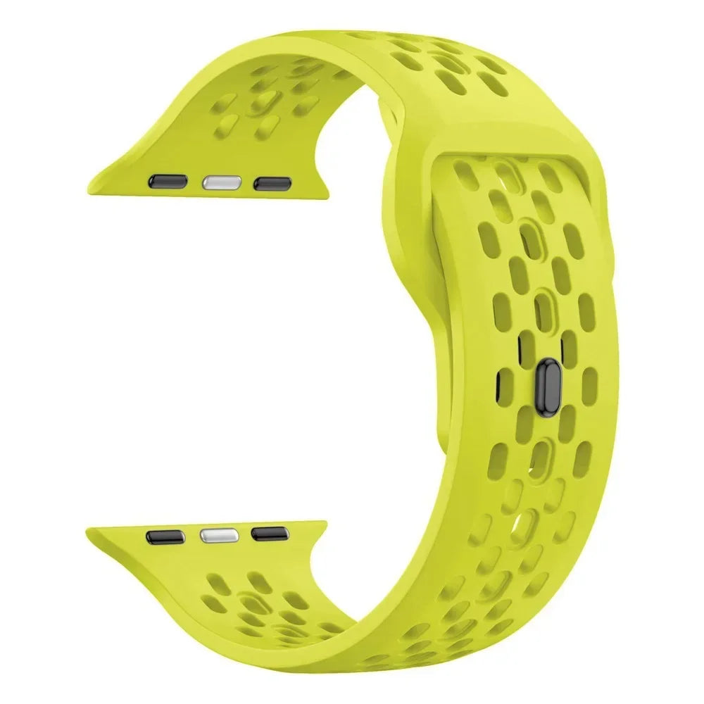 Sport Silicone band for Apple Watch Ultra 2 1 10 42mm 46mm 49mm Soft Breathable band Wristband Apple Watch Series 9 8 7 6 5 4 SE Band