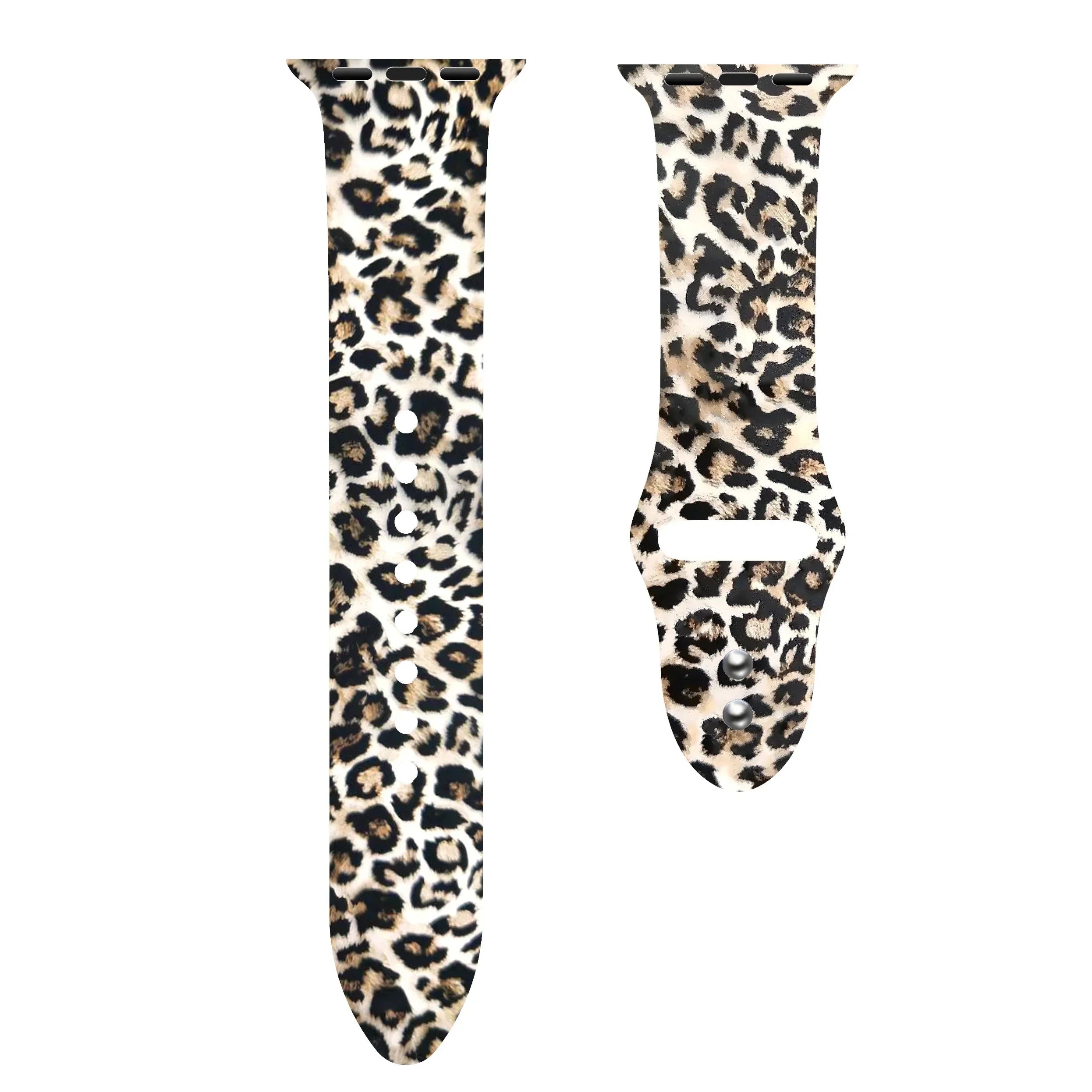 Leopard Printing band for Apple Watch band Ultra 2 49mm 44mm 40mm 41mm 45mm 38mm 42mm for Apple Watch 9 8 7 6 SE 5 4 Women Silicone band