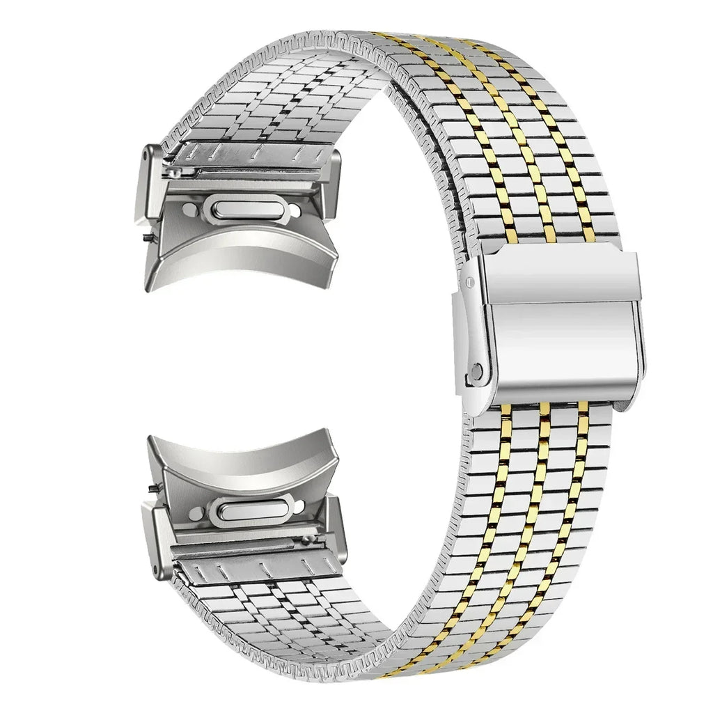 No Gaps Stainless Steel Strap for Samsung Galaxy Watch 7 6 5 4 40mm 44mm 6 4 Classic 47mm 43mm Metal Bracelet for 5Pro 45mm Band
