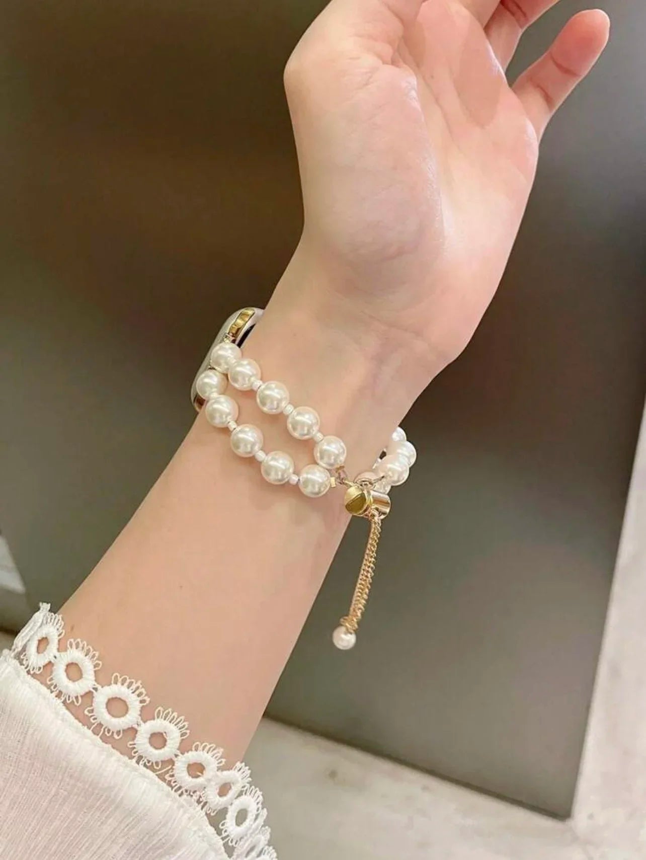 New Adjust Beads Link band For Apple Watch band For Women 38mm 40mm 41mm 42mm 44mm 45mm 46mm 49mm