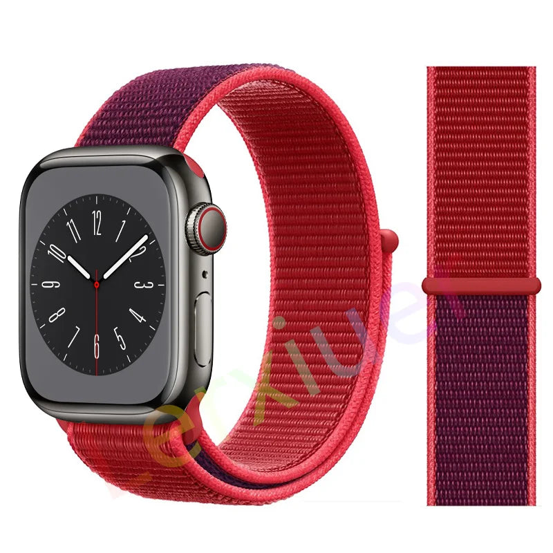 Nylon Loop band for Apple Watch band 46mm 44mm 40mm 42mm 45mm 41mm 49mm 44mm band Apple Watch Series Ultra 2 11 10 9 SE 7 6 5 4