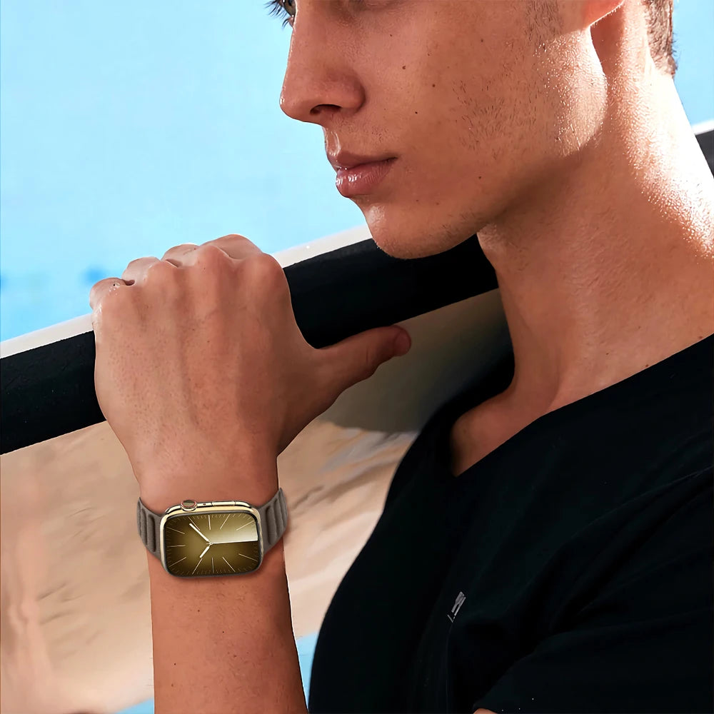 FineWoven band for Apple Watch 11 band 46mm 42mm 49mm 40mm 45mm 41mm 44mm Magnetic Link band Apple Watch Series 10 9 8 6 7 SE Ultra 3