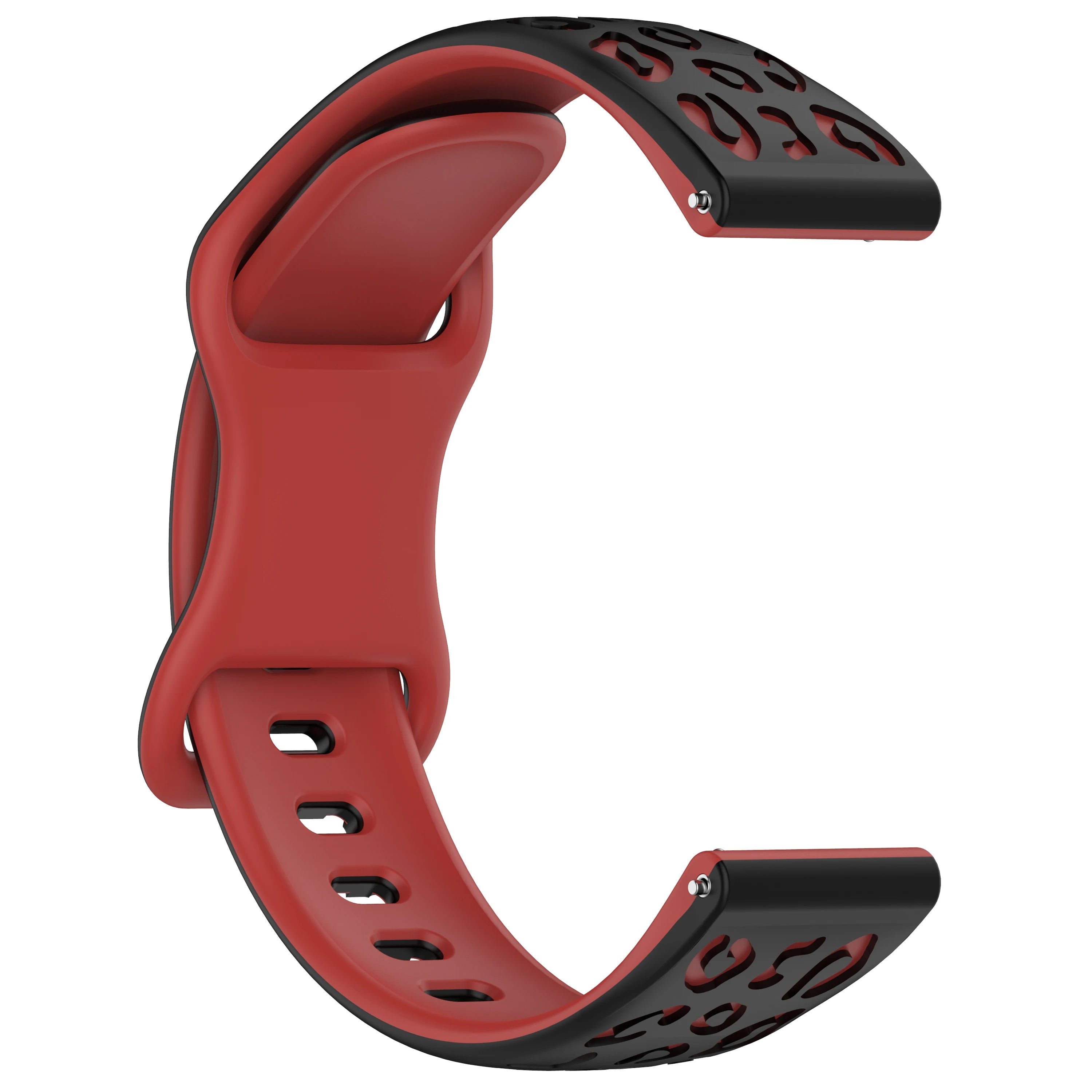 Silicone Leopard Engraved Watch Band, Soft Breathable Sport Strap, 18/20/22MM Compatible with Amazfit GTR, Huawei,Samsung