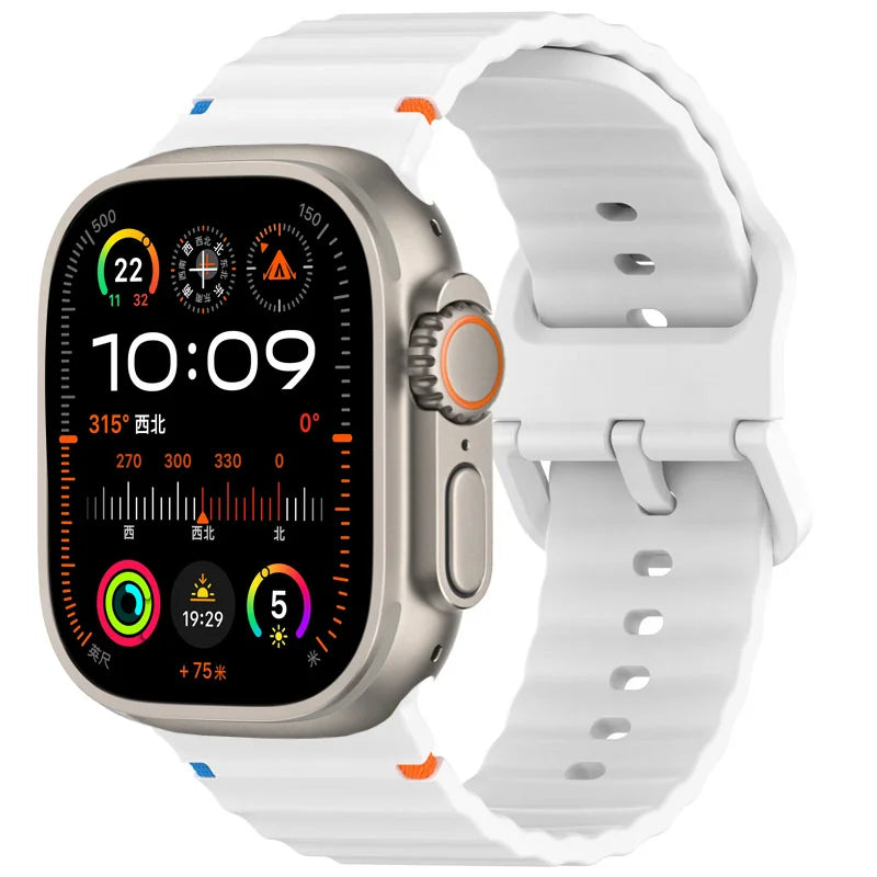 Silicone band for Apple Watch band 44mm 49mm 40mm 45mm 42mm 46mm 38mm correa band Apple Watch Series 9 8 7 6 SE 10 Ultra 2 band