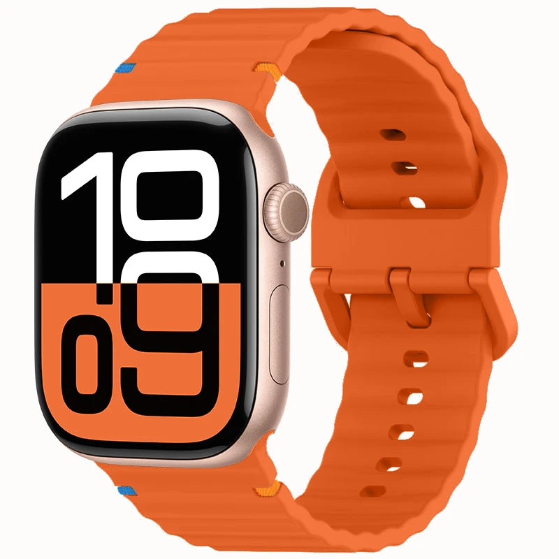 Silicone band for Apple Watch 10 band 46mm 45mm 44mm 49mm 42mm 40mm 38mm correa band Apple Watch Series 9 8 7 6 5 SE Ultra 2 band