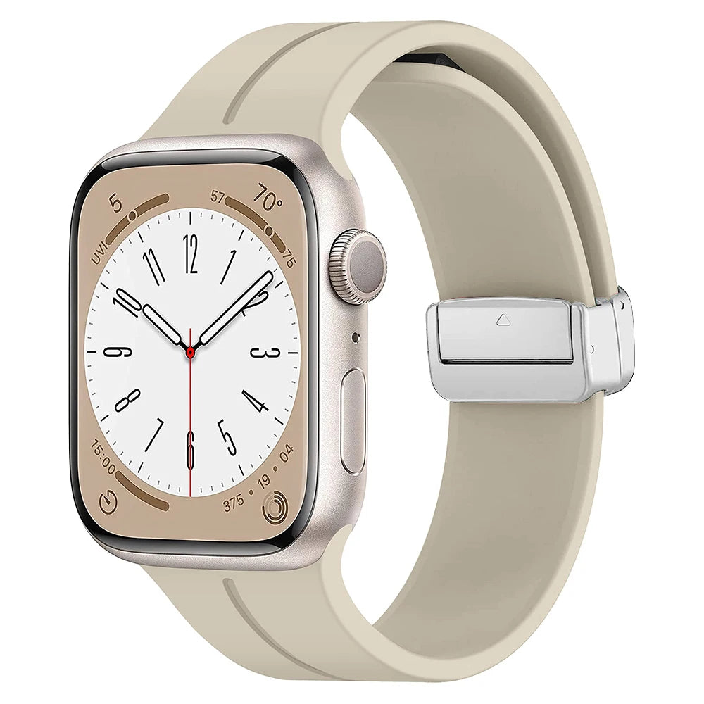 For Apple Watch band 45mm 41mm 49mm 44mm 42mm 46mm Magnetic Silicone band correa Apple Watch Series 10 9 8 7 SE 6 5 4 Ultra band