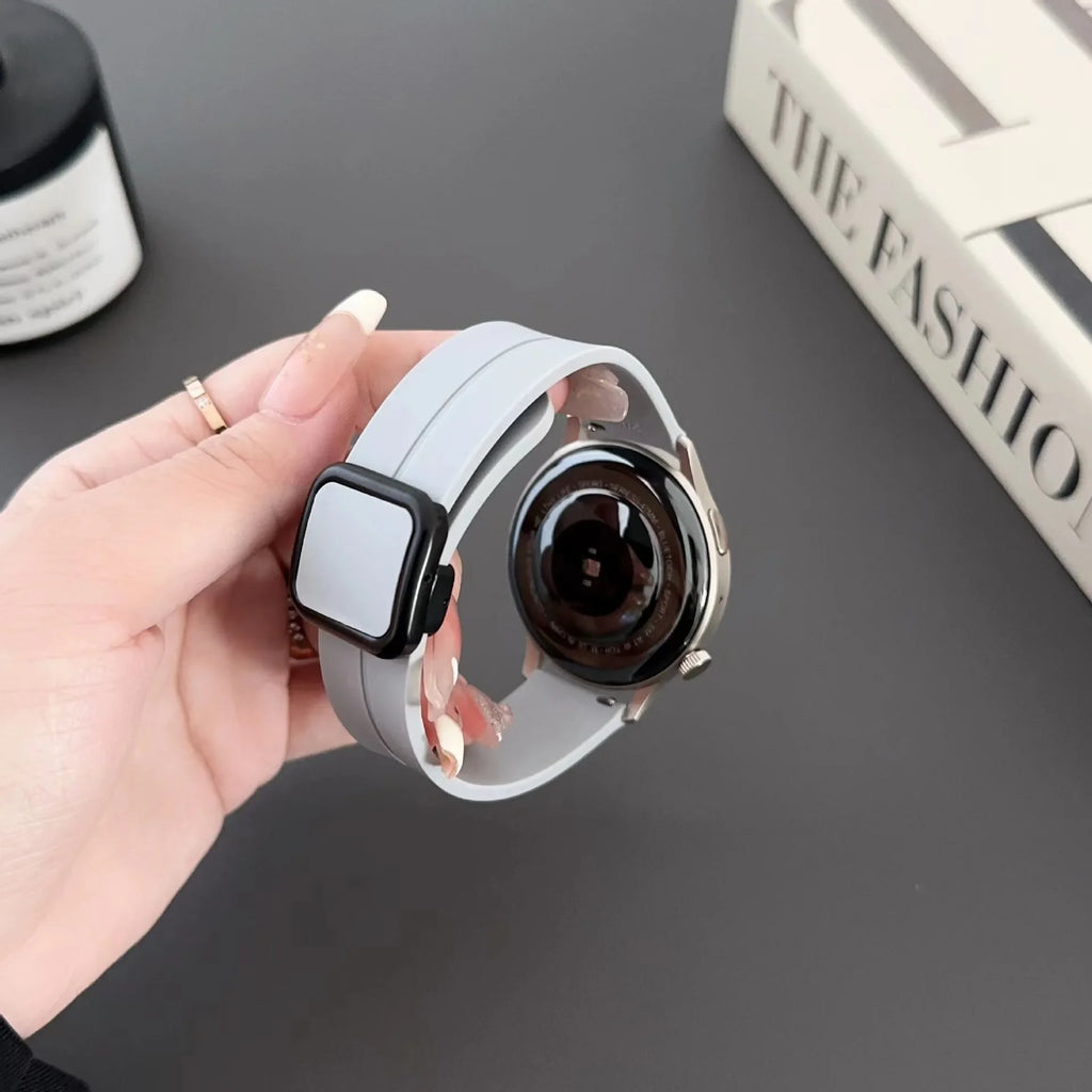 20mm 22mm Magnetic Strap for Samsung Galaxy Watch 6 5 4 5Pro 6 4 Classic 43 47mm Silicone Bracelet for Huawei Watch GT4 4Pro GT3