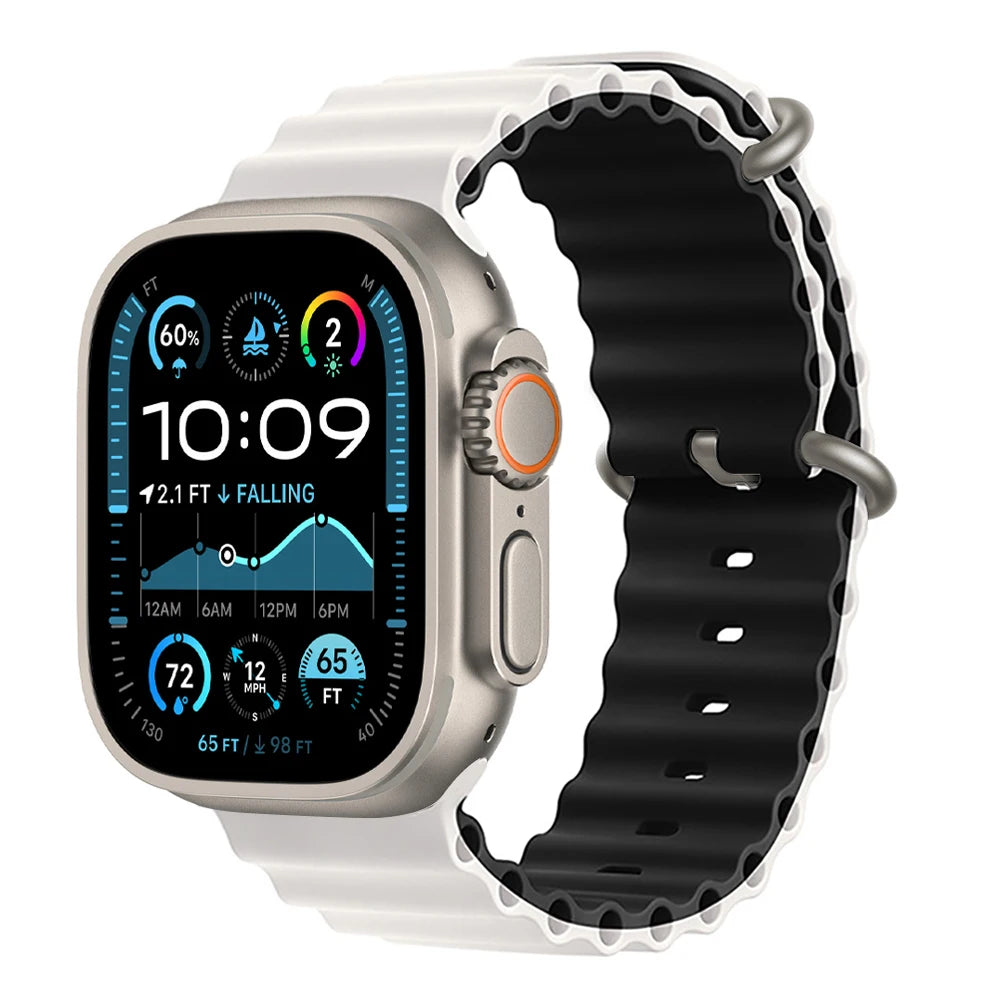 Ocean band for Apple Watch Ultra 3 2 band 49mm 46mm 44mm 40mm 45mm 41mm 42mm Correa band Apple Watch Series 11 10 9 SE 8 7 6 5 4