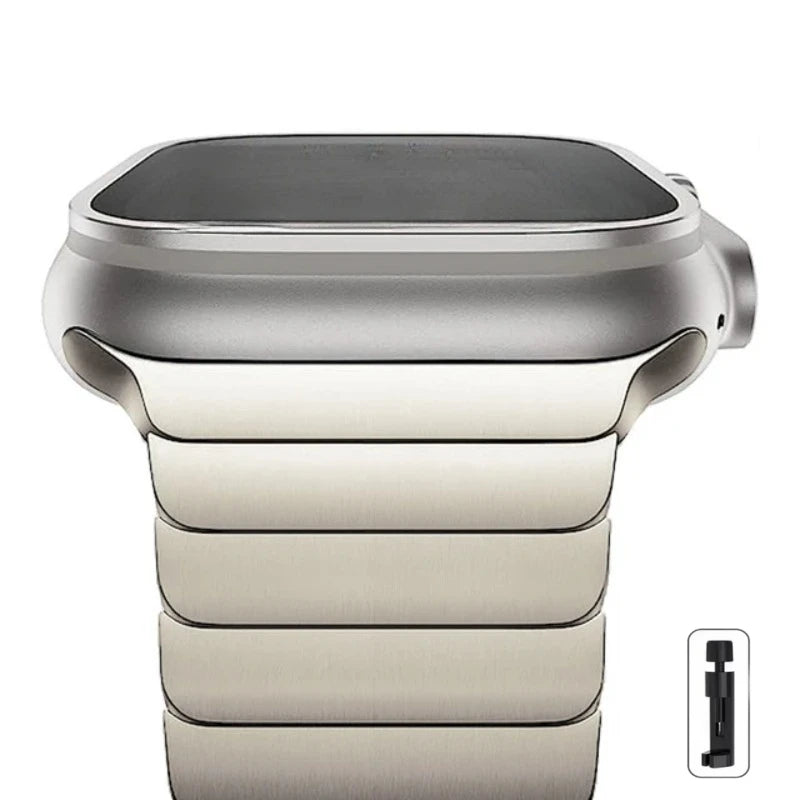 Luxury Stainless Steel band For Apple Watch Series 10 9 46mm 45mm 38mm 42mm 44mm 40mm Link band Apple Watch Ultra 2 49mm metal Band.