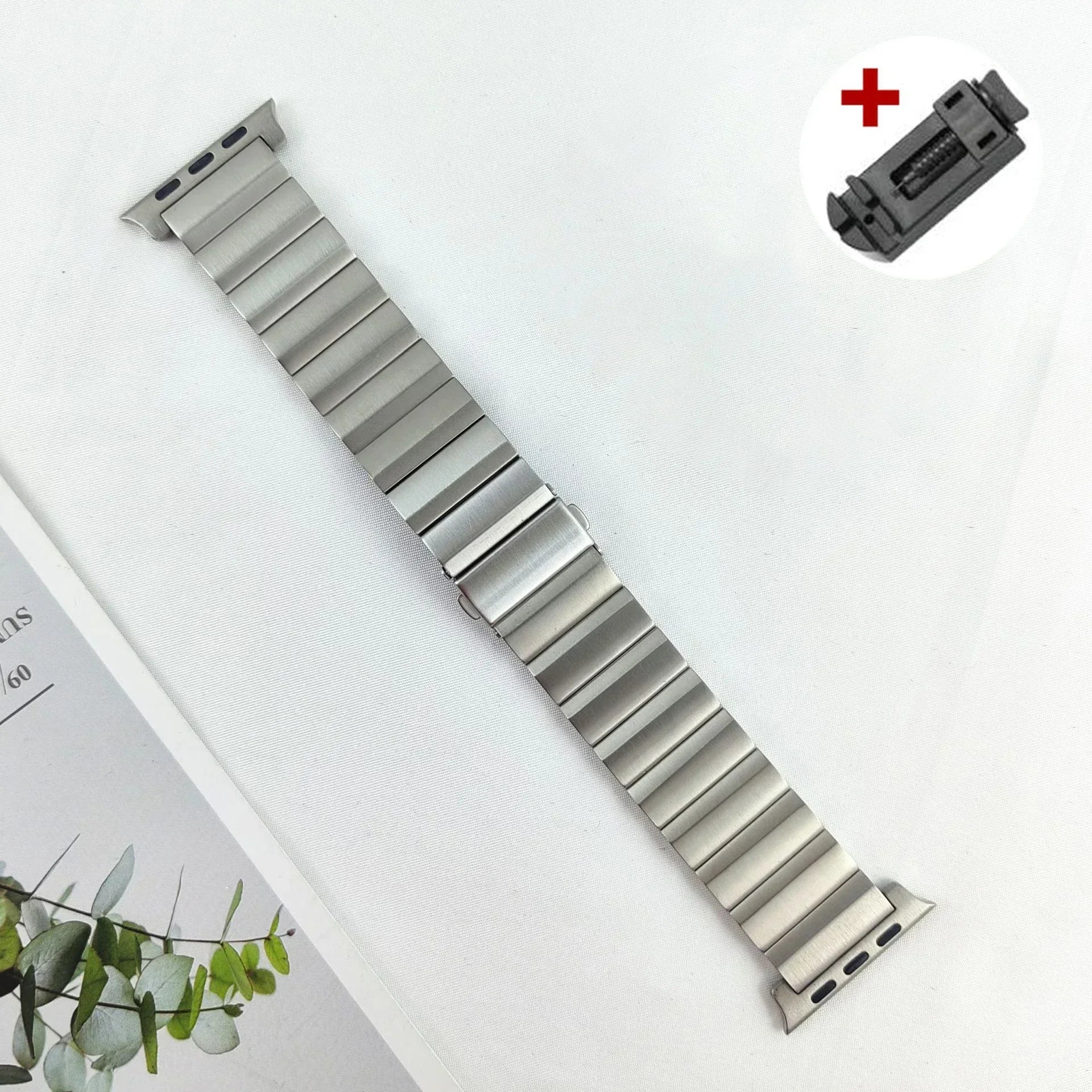 Luxury Titanium band For Apple Watch Ultra 2 49mm 45mm 41mm 44mm 46mm Men Business band For Apple Watch Series 10 9 8 7 6 5 4 SE band
