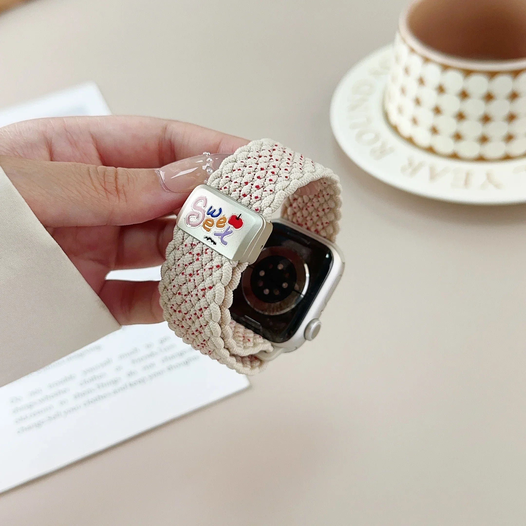 Nylon band For Apple Watch band Ultra 44mm 40mm 45mm 49mm 41mm 44mm magnetic buckle Braided band Apple Watch Series 10 9 SE 7 8