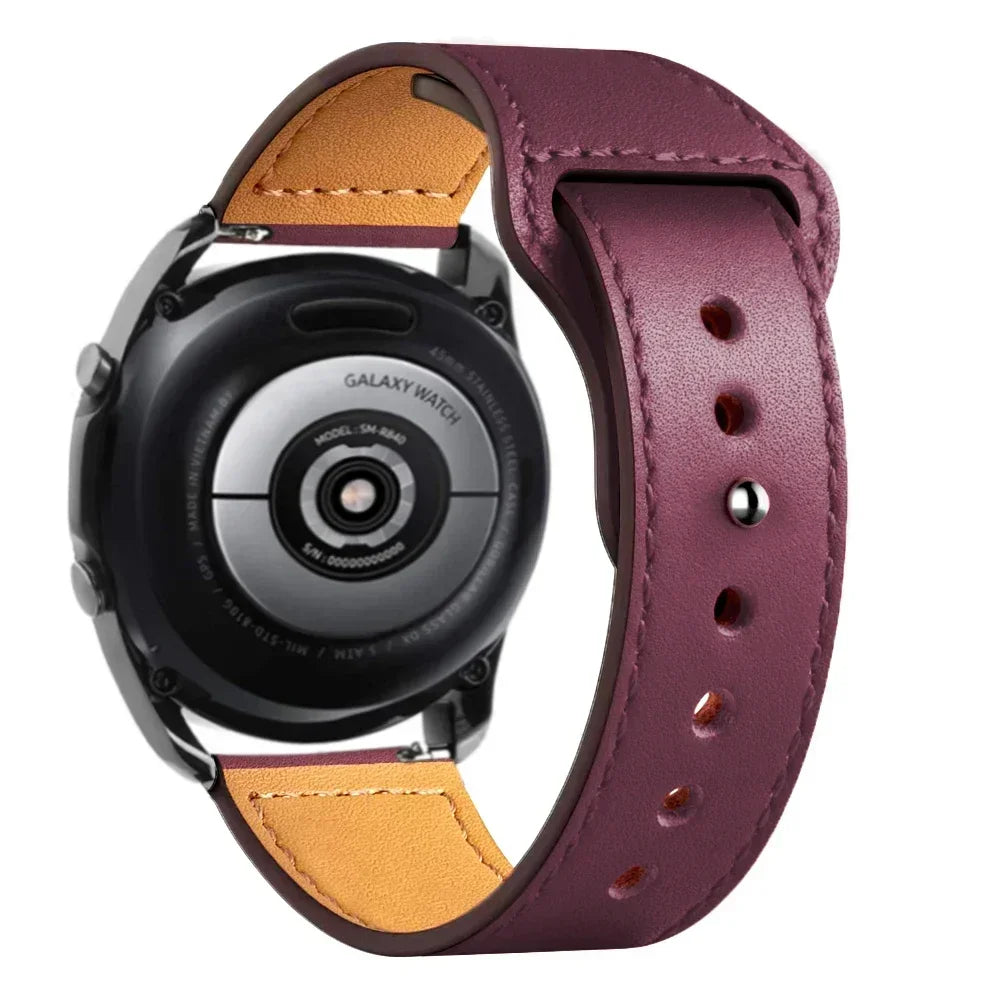 Leather strap For Samsung Galaxy watch 7/6/5/pro/4/Classic/Active 2 20mm 22mm bracelet Huawei GT/Amazfit GTS/GTR 4/3/2 mini Band