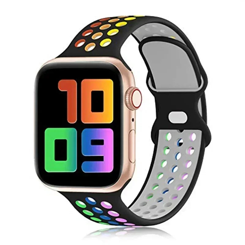 Sport Silicone band For Apple Watch band 45mm 44mm Ultra 2 49mm 40mm 41mm 38mm 42mm 46mm Pride band Series 10 9 8 SE 7 6 Band