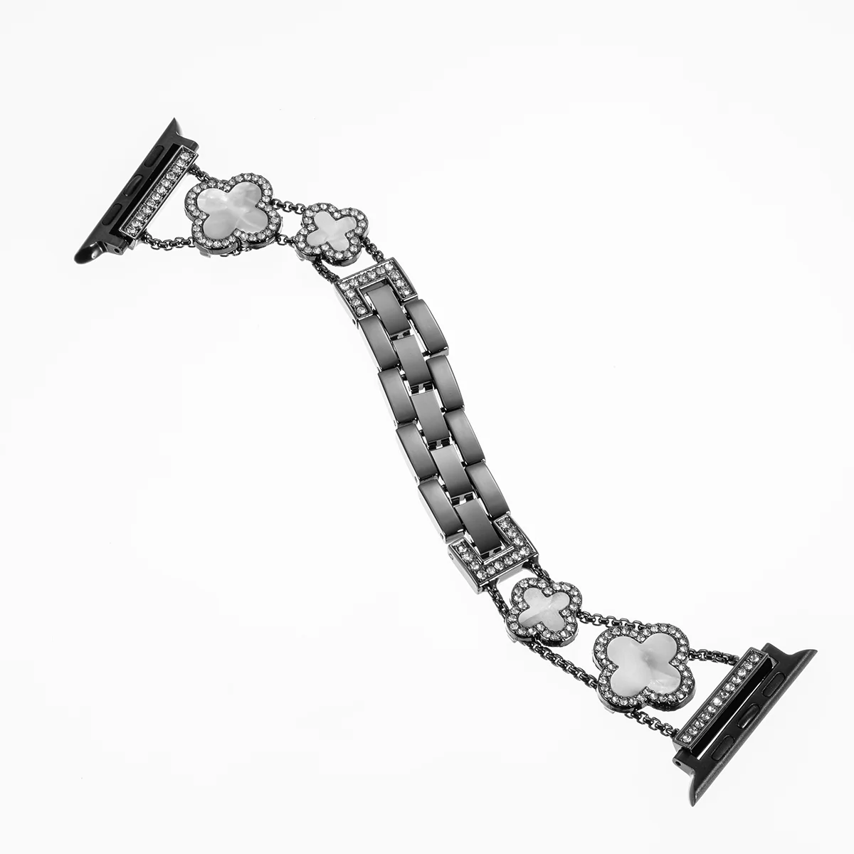 Diamond Four leaf Clover metal band for Apple Watch Ultra 2 49mm 46mm 44mm 42mm 41mm 40mm 38mm band for Apple Watch Series 10 9 8 7 SE 6 ban