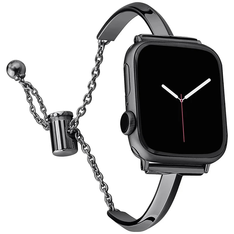 Luxury Watch band for Apple Watch Series 10 9 8 7 6 SE 5 4 Women Diamond Steel band Apple Watch Ultra 49mm 46mm 44mm 40mm 42mm 38mm band