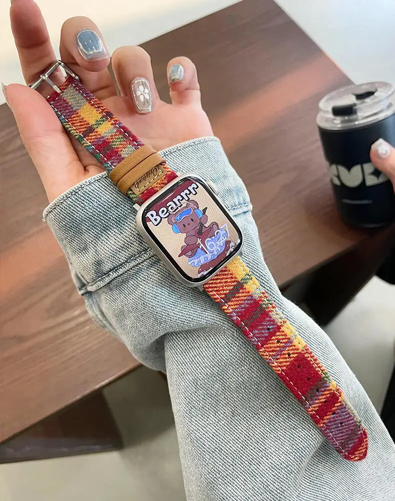 Denim Leather loop Correa For Apple Watch band Series Ultra 10 9 8 7 6 5 4 3 2 1 38mm 40mm 41mm 42mm 44mm 45mm 46mm 49mm band