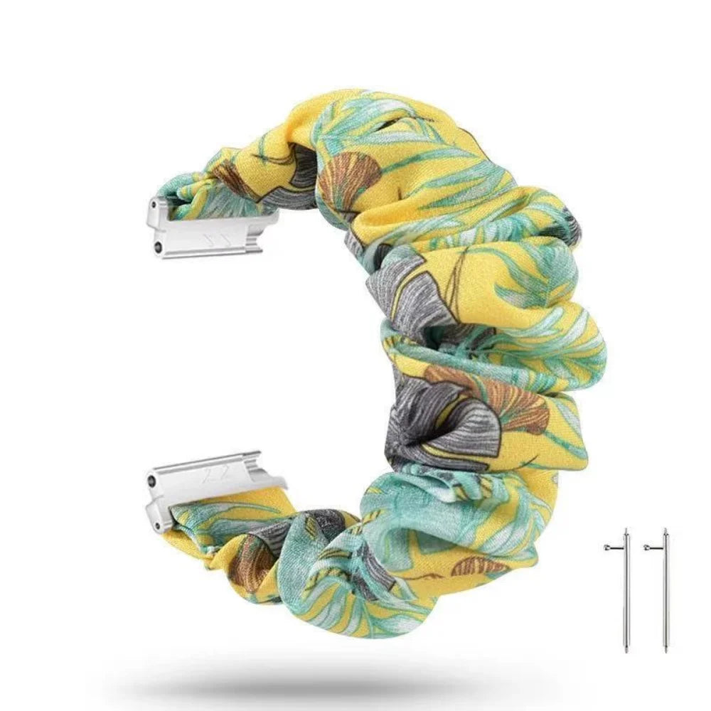 20mm 22mm Nylon Strap for Samsung Galaxy Watch 4/5/6 44mm 40mm/Classic/Active 2 Scrunchies Elastic Bracelet for Huawei GT2/4 Pro