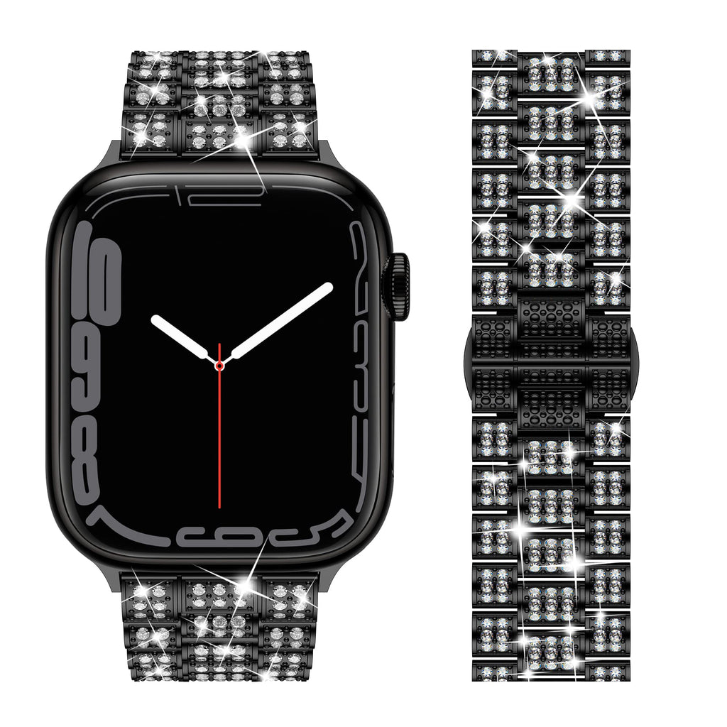 Women's Diamond band For Apple Watch Ultra 2 band 9 49mm 44mm 40mm 41mm 45mm metal band Apple Watch Series 8 7 6 SE 5 Watchband