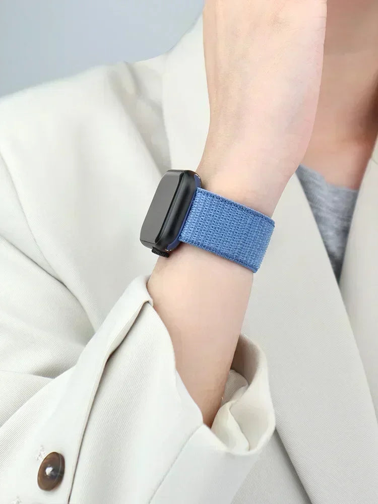 Nylon Loop For Apple Watch band 44mm 40mm 45mm 41mm 42mm 38mm 45mm sport band Apple Watch Series 9 8 7 SE 6 5 3 Ultra 2 49mm band