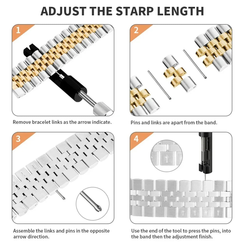 Metal Strap for Samsung Galaxy Watch 2025 Ultra 47mm Stainless Steel Adjustable Comfortable Band for Galaxy Watch 8-7 Ultra 47mm