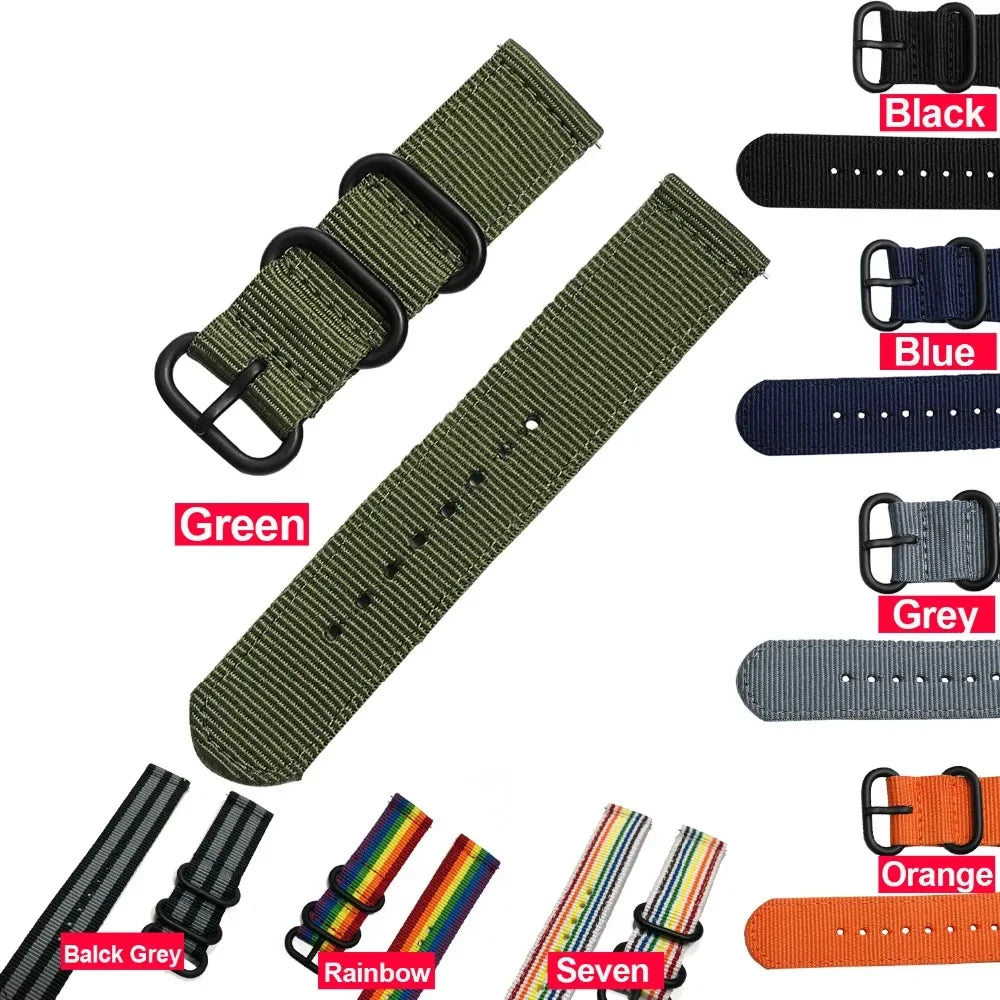 18mm 24 22mm 20mm Woven Nylon Watch Sport Strap Band For Samsung Galaxy 7 4 5 6 Gear S3 Classic Active 2 for Amazfit Fabric band