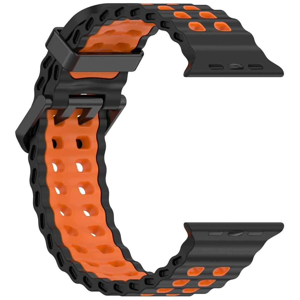 Breathable Silicone band for Apple Watch Ultra 3 2 49mm 11 10 46mm 45mm 44mm Sport Wristband Apple Watch Series 9 8 7 6 5 4 SE Band