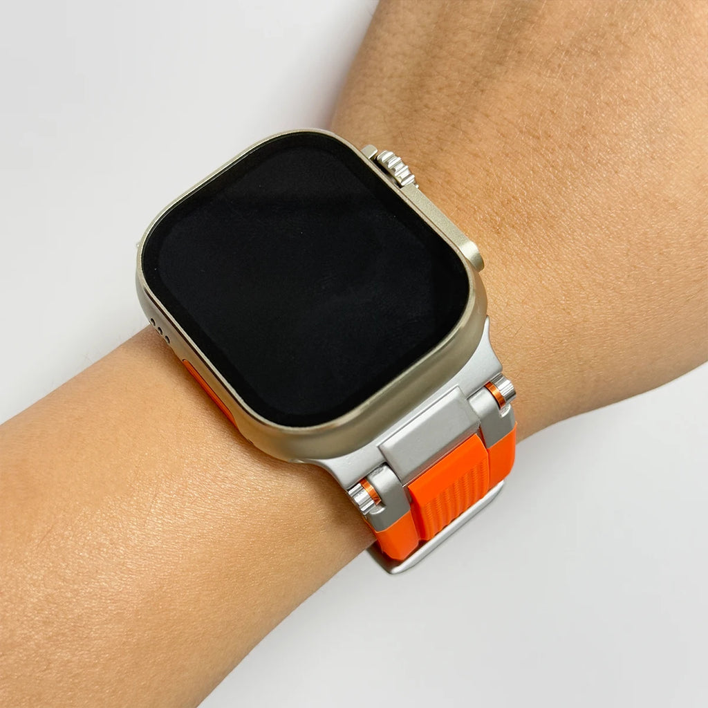 Men's Sport TPU band for Apple Watch band Ultra 2 49mm 46mm 45mm 44mm 42mm Silicone band for Apple Watch Series 10 9 8 7 6 5 4