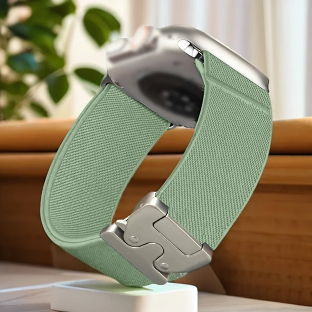 Nylon Loop Compatible With Apple Watch band Series 10 9 38mm 40mm 41mm 42mm 44mm 46mm 46mm 49mm Woman Man Parachute Style Buckle Elastic Ban