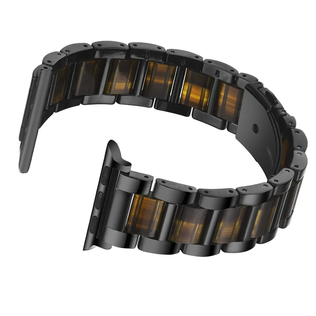 Resin+Metal band For Apple Watch 49mm 46mm 42mm 45mm 44mm 42mm 41mm 40mm 38mm band Wristband Apple Watch Ultra 10 9 8 7 6 5 4 SE