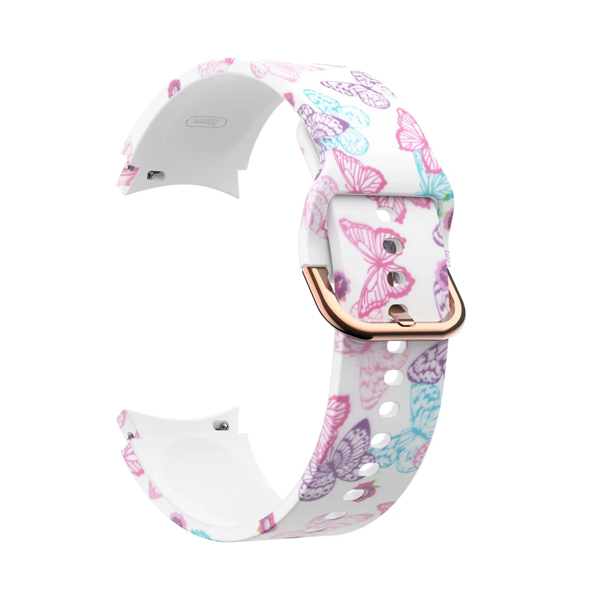 Printed Silicone Strap For Samsung Galaxy FE 4/5/6/7 40mm 44mm Colors Bracelet Watchband For Watch 4-6 Classic 47mm43mm 46mm42mm