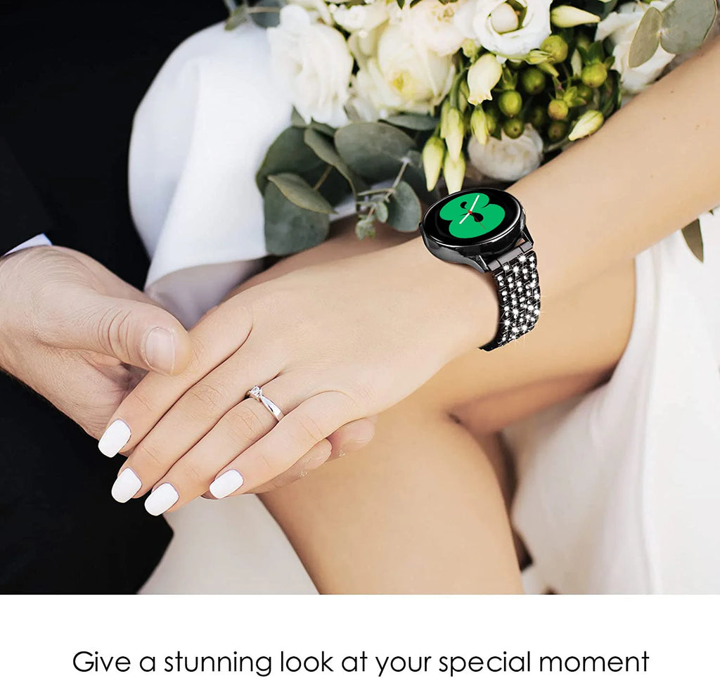 20/22mm Metal Strap for Samsung Galaxy Watch 7/6/5/4/Classic 47mm/active 2 Gear s3 Diamond Bracelet for Huawei GT234 5 pro 46mm