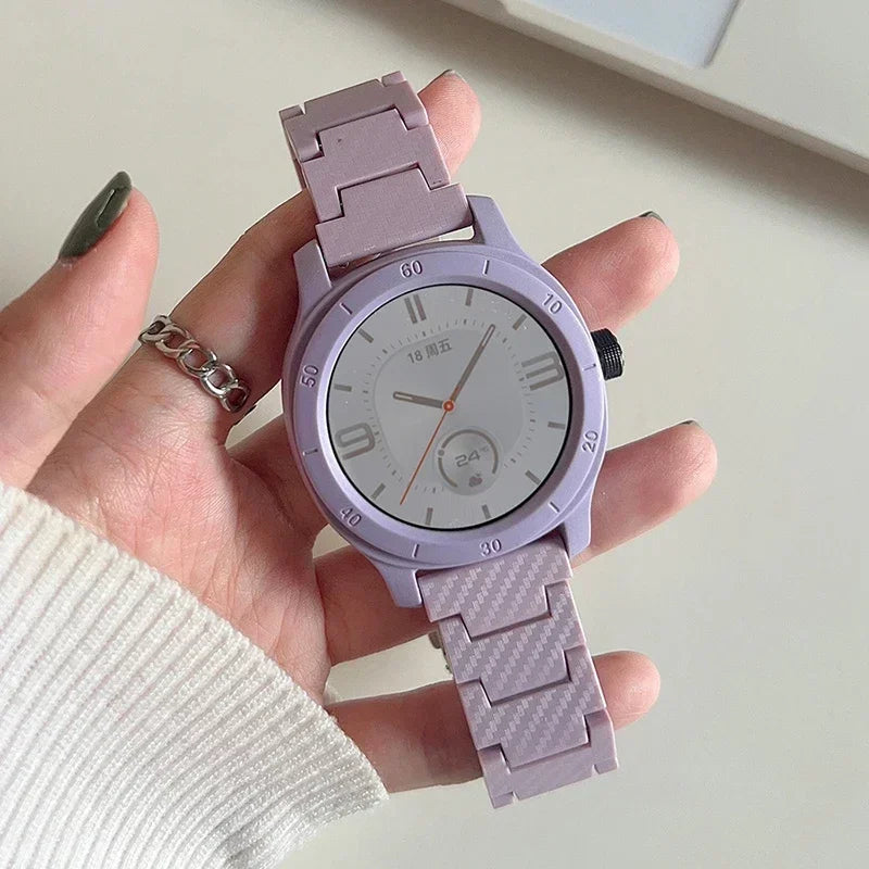 Carbon Fiber Band For Samsung Galaxy 7/FE/4/5/6/Classic 46mm/Active 2 20mm 22mm link Bracelet Huawei Watch GT 4/2/2e/3/Pro strap