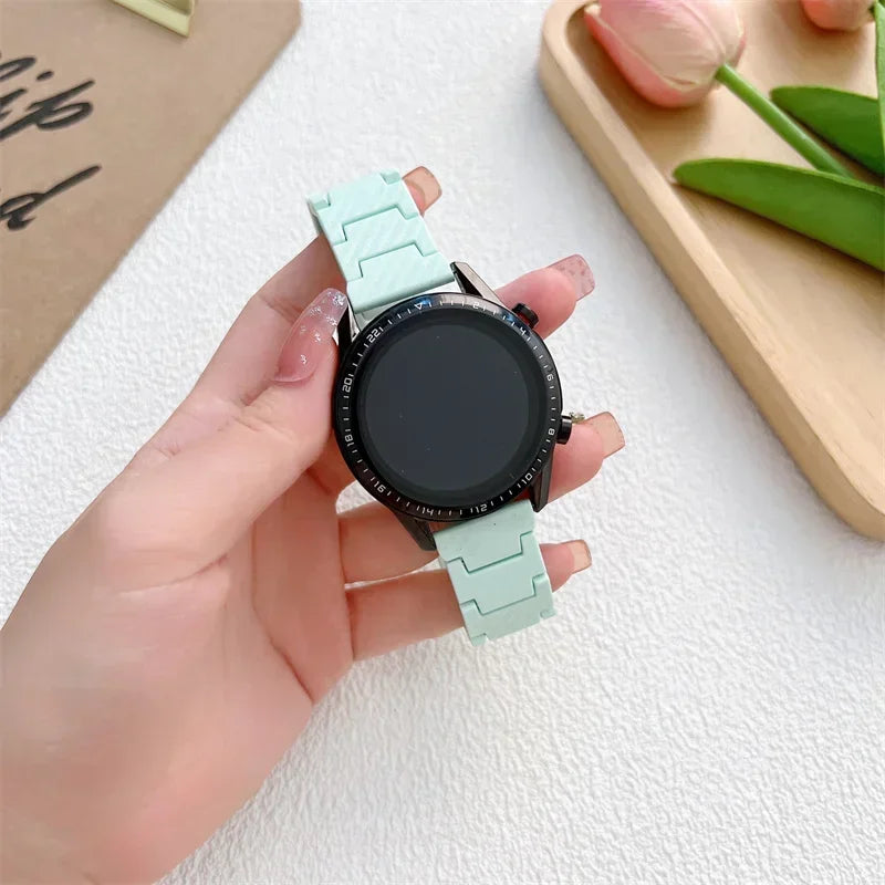 Carbon fiber strap For Samsung Galaxy 7/6/6 classic/5/pro/4/Active band 20mm 22mm bracelet Huawei watch GT 4-3-Pro-2e watchbands