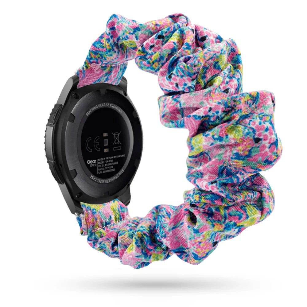 Scrunchie Strap For Samsung Galaxy watch 7/4/5/6 pro 45mm classic 47mm 43mm SOLO LOOP belt correa bracelet HUAWEI GT 2 2e 3 band