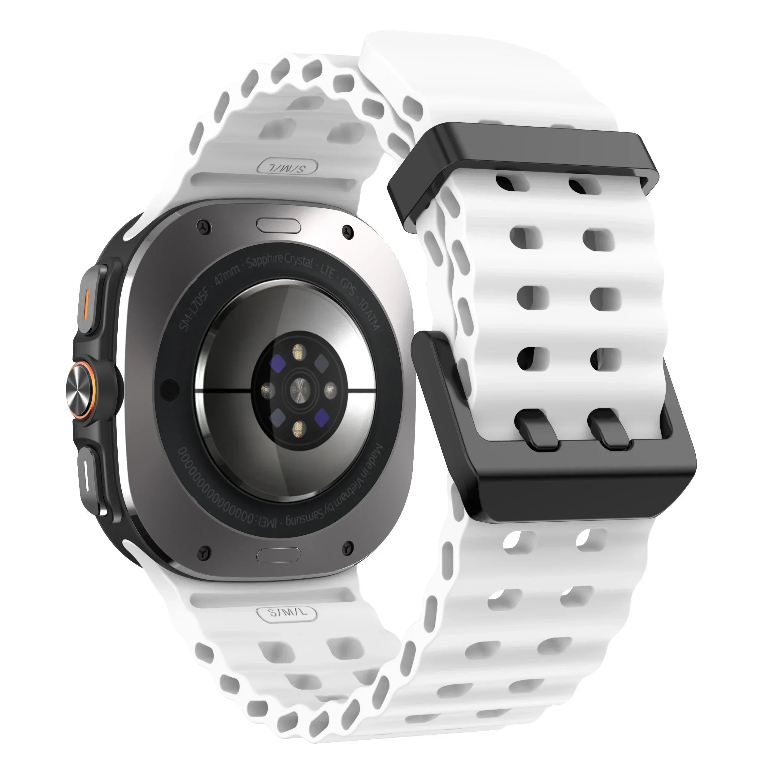 Marine Band For Samsung Galaxy Watch ultra 2025/7 ultra Accessories Two color Sport silicone Bracelet Galaxy Watch ultra Straps