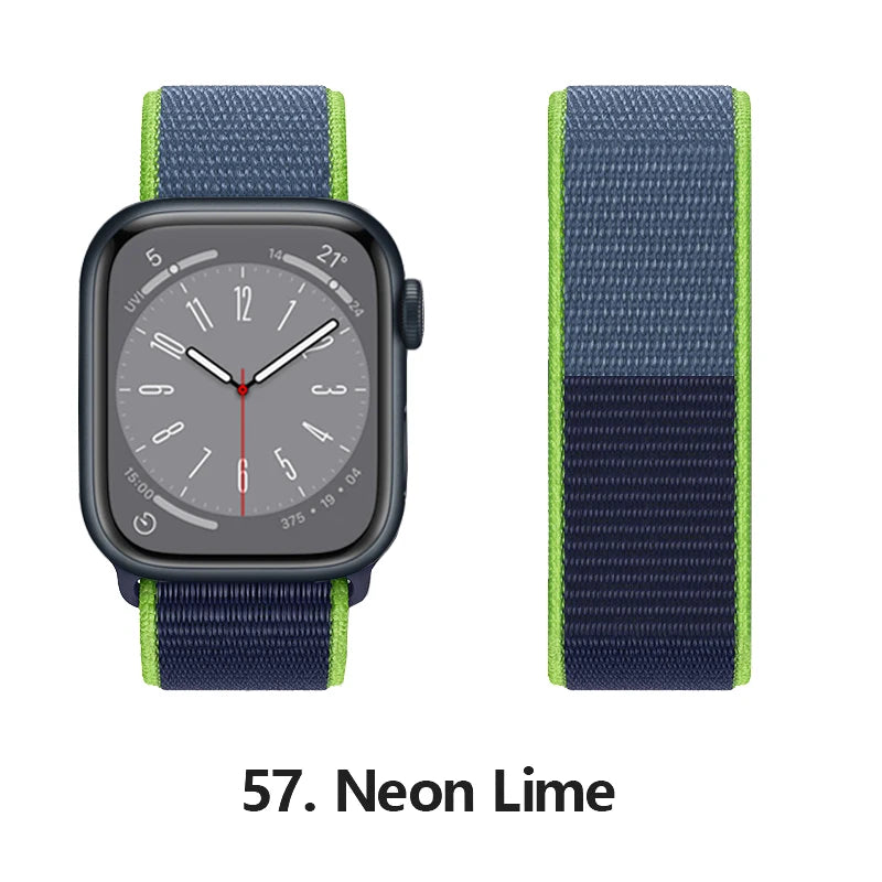 Nylon loop Correa For Apple Watch band 45mm 44mm 46mm 40mm 49mm 41mm 42mm 38mm band Apple Watch Series 6 SE 7 8 9 10 Ultra 2 bands