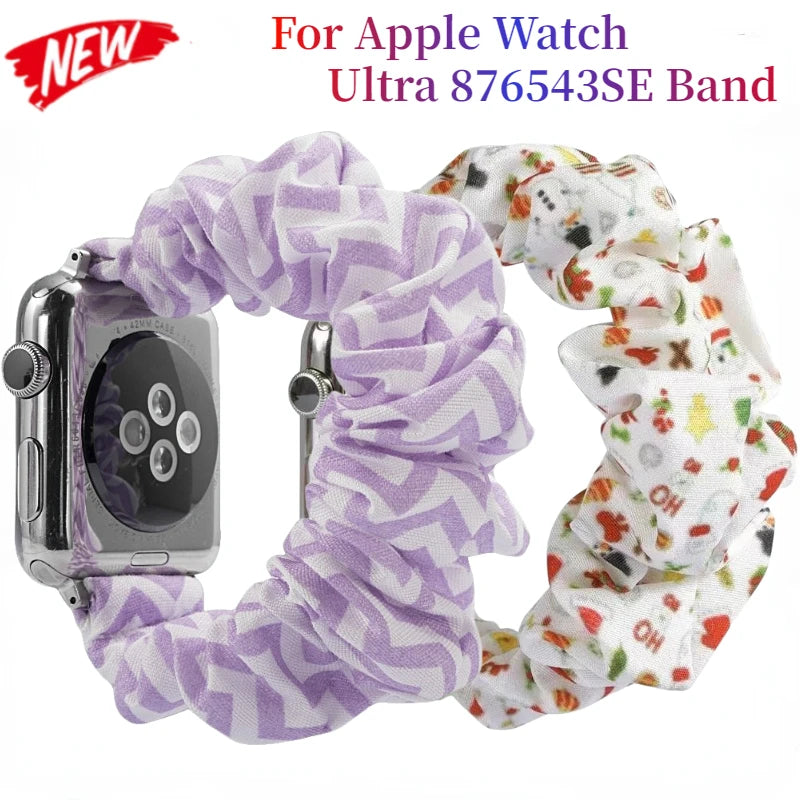 Nylon Elastic band for Apple Watch Ultra 2 49mm 9 8 7 45mm 41mm 6 5 4 SE 40mm 44mm Woman band belt Apple Watch 10 46mm 42mm band