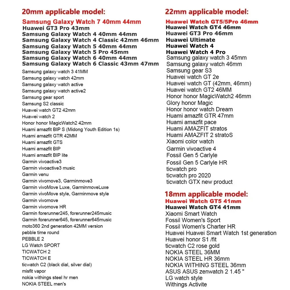 Milanese Watchband 18mm 20mm 22mm Metal Strap Bracelet For Samsung Galaxy Watch 7 6 5 4 40 44mm Huawei 4 GT Bracelet Garmin Band