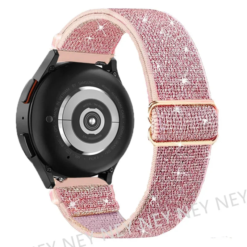 Elastic Shiny strap For Samsung Galaxy Watch 7/6/5/pro/3/4/Active 2 20mm/22mm Bohemian Pride bracelet Huawei GT 5-4-3-2-e band