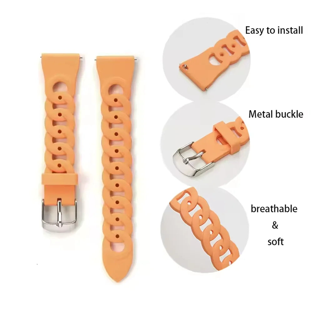 20mm 22mm Strap For Samsung Galaxy Watch 7 6 5 4/Amazfit Bip 6/Active 2/Balance 2/Huawei watch 5/GT 5/Redmi 5 Active/Lite band