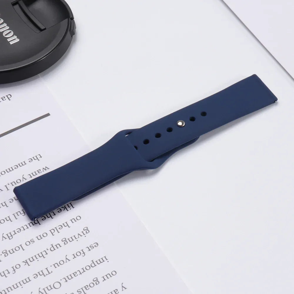 20mm 22mm strap For Samsung Galaxy watch 5 pro/6/4/Classic/Active 2/Gear S3 frontier silicone bracelet Huawei GT 2/2e/3 pro band