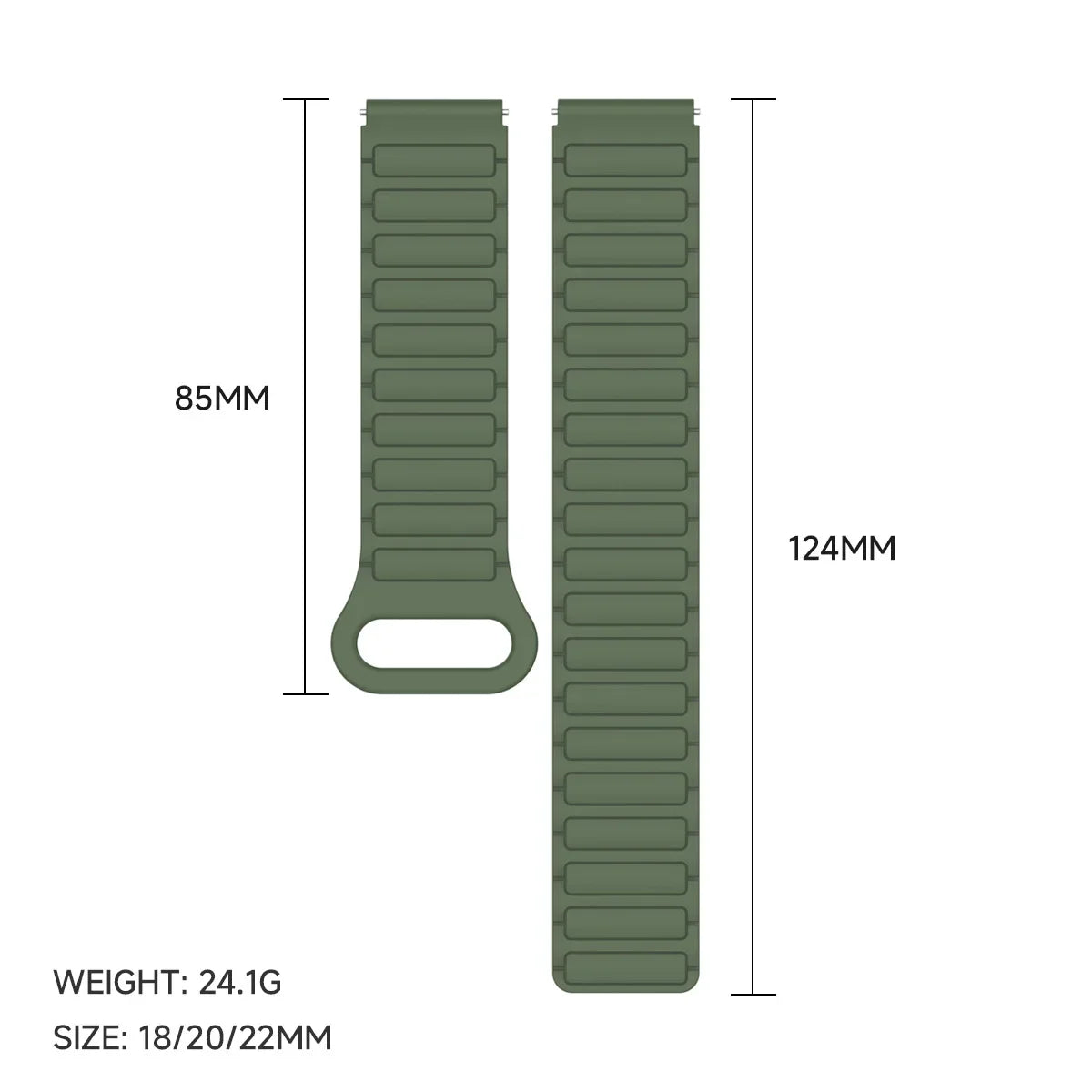 18mm 20mm 22mm Magnetic Loop Band for Samsung Galaxy Watch 7 6 5 4 44/40mm 6Classic Silicone Strap for Huawei Watch GT5 46mm