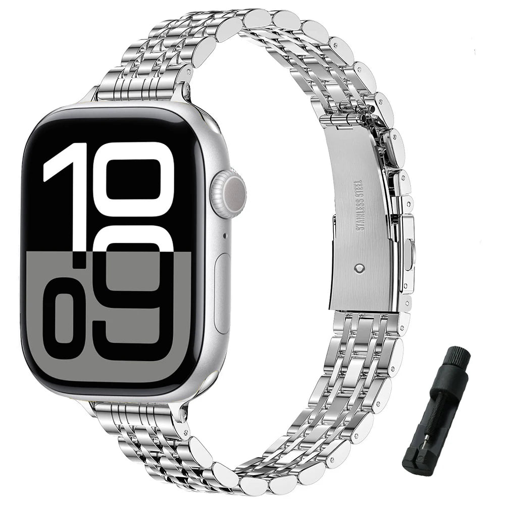 For Apple Watch 10 11 46mm band metal Wristband Lady band For Apple Watch 9 8 7 Ultra 49mm 44mm 45mm band Women Business Watchband