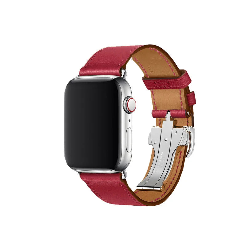 Genuine Leather band For Apple Watch Series 11 10 9 8 SE 3 band 46mm 44mm 41mm 45mm 42mm 38mm band Apple Watch Ultra 3 2 1 49mm