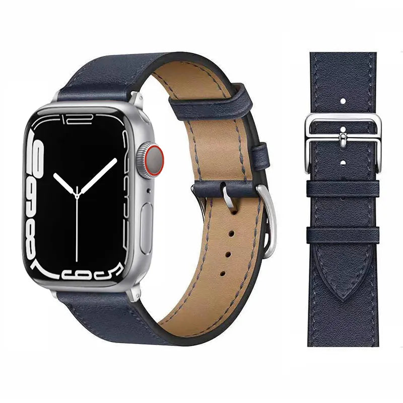 Leather Watch band for Apple Watch band 46mm 44mm 49mm 45mm 42mm 40mm 38mm 41mm band Apple Watch Series 10 Ultra 9 8 7 6 5 4 3 SE