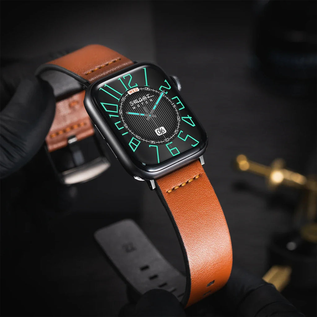 Leather band for Apple Watch Ultra 2 band 49mm 10 46mm 9 8 7 45mm 41mm High Quality band for Apple Watch Series 6 SE 5 4 44mm 40mm