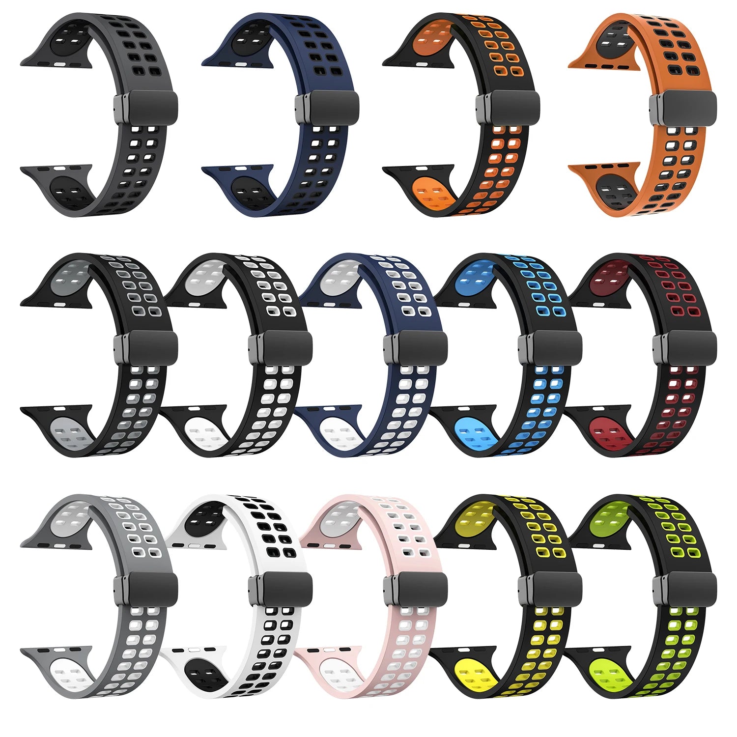 band For Apple Watch band 44mm 45mm 49mm 41mm 40mm 38mm Magnetic buckle Silicone band Apple Watch Series 7 5 3 6 SE 8 Ultra 2 9