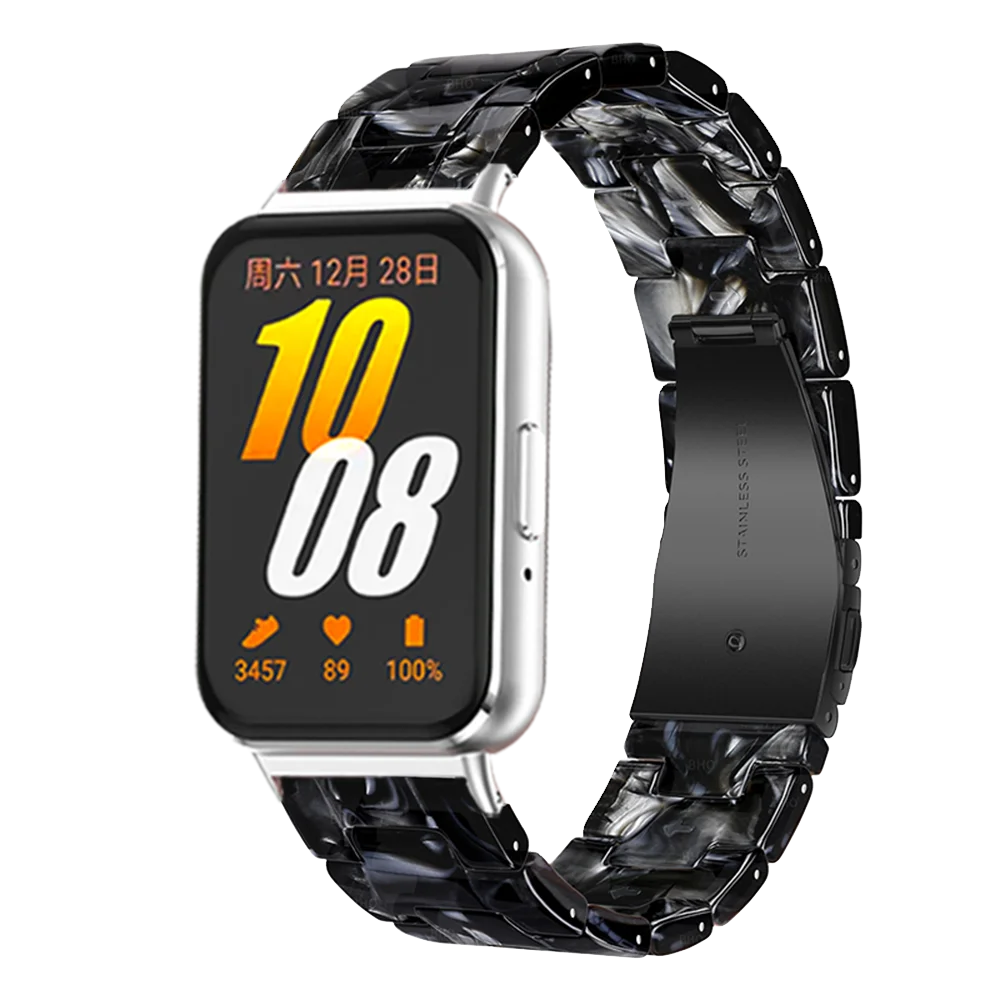 Resin Strap Compatible with Samsung Galaxy Fit3 Quick Release Men Women Bracelet for Galaxy Fit 3 Strap