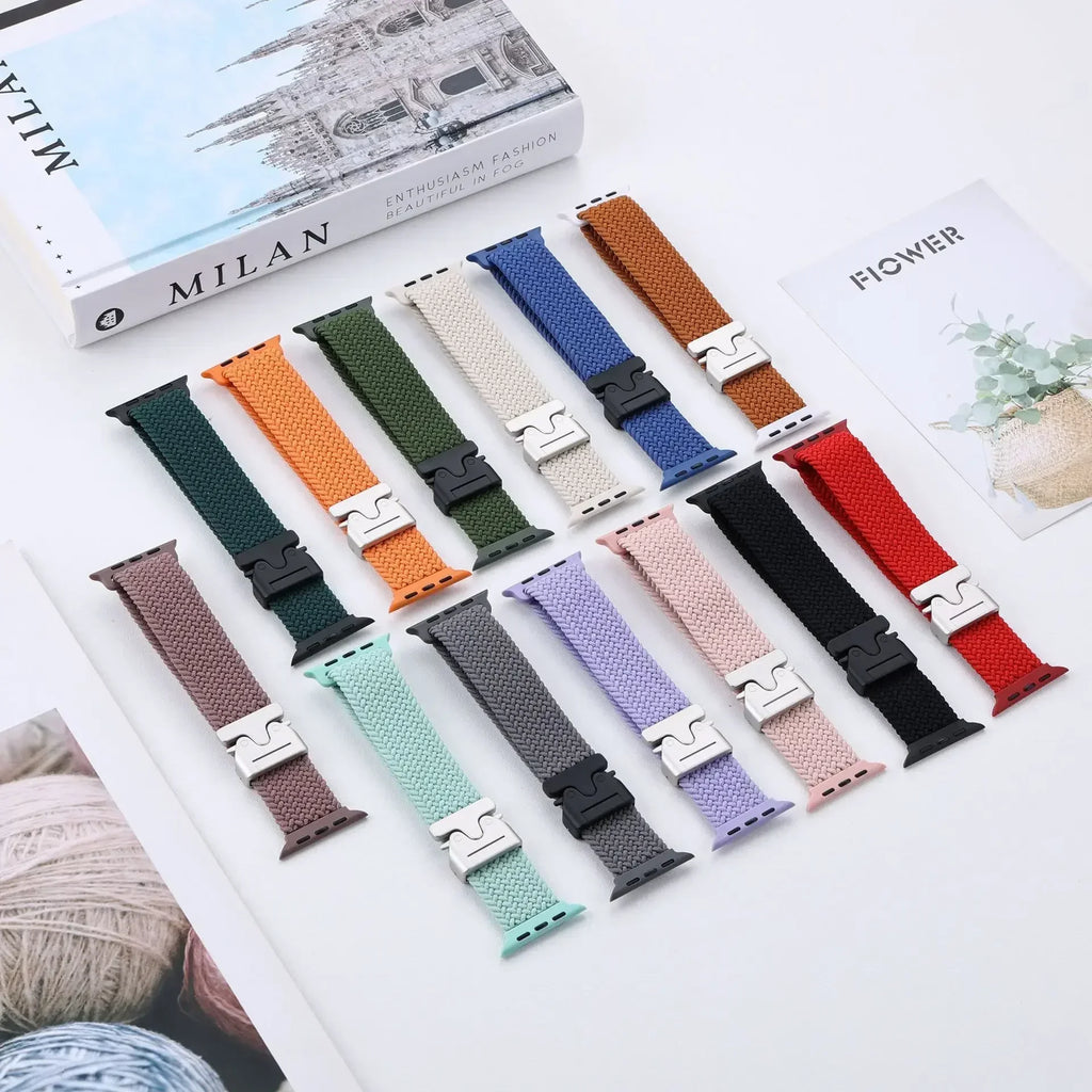 Parachute Nylon band For Apple Watch Ultra 2 11 10 9 8 7 6 5 4 SE Braided Durable Wristband Apple Watch 49mm 46mm 45mm 42mm 44mm 40mm 41mm